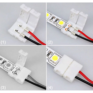 Đầu Kẹp dây led dán, cuộn led 2835,5050,3014, bản 8mm không cần hàn.