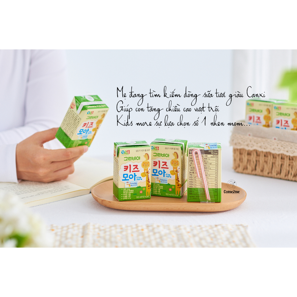 DATE 9/2024 Sữa dinh dưỡng phát triển chiều cao và cân nặng Greenbia Hikid 150ml