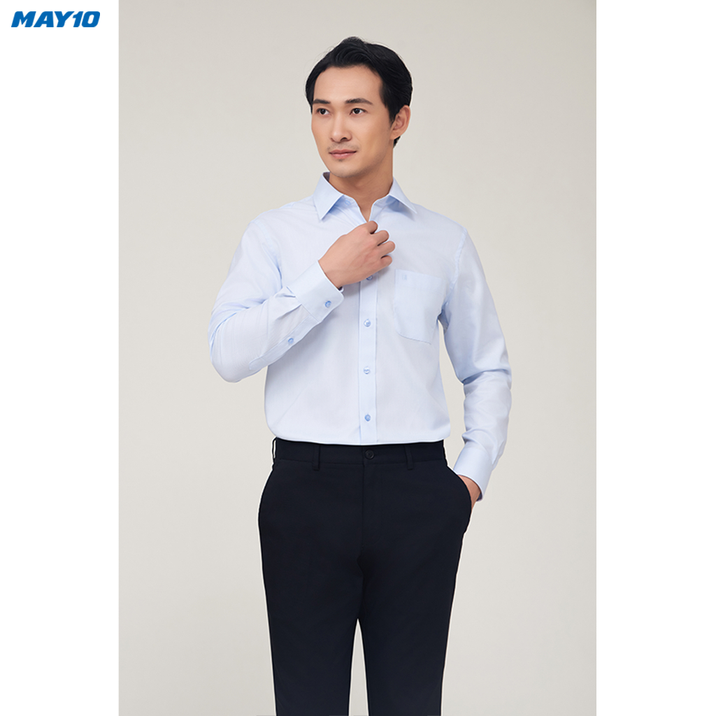 Sơ mi nam dài tay May 10 form Regular mã 010123107OL 26 (KẺ SỌC)