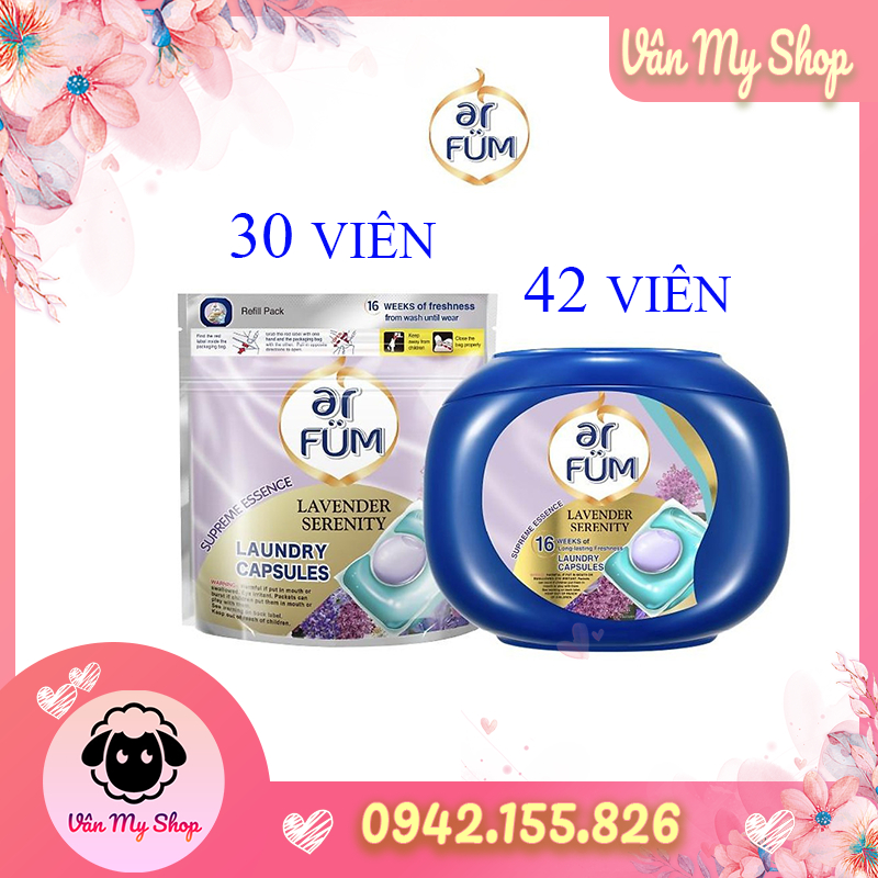 Túi Viên Giặt Xả Tiện Lợi arFum Hương Hoa Công Nghệ Nhật Bản