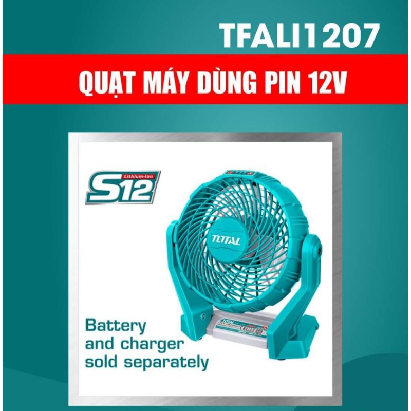 Quạt gió dùng pin 12V (ko pin) TOTAL TFALI1207