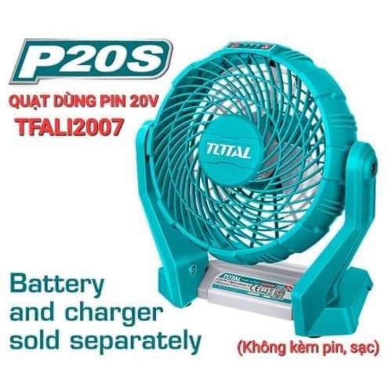 Quạt gió dùng pin 20V (ko pin) TOTAL TFALI2007