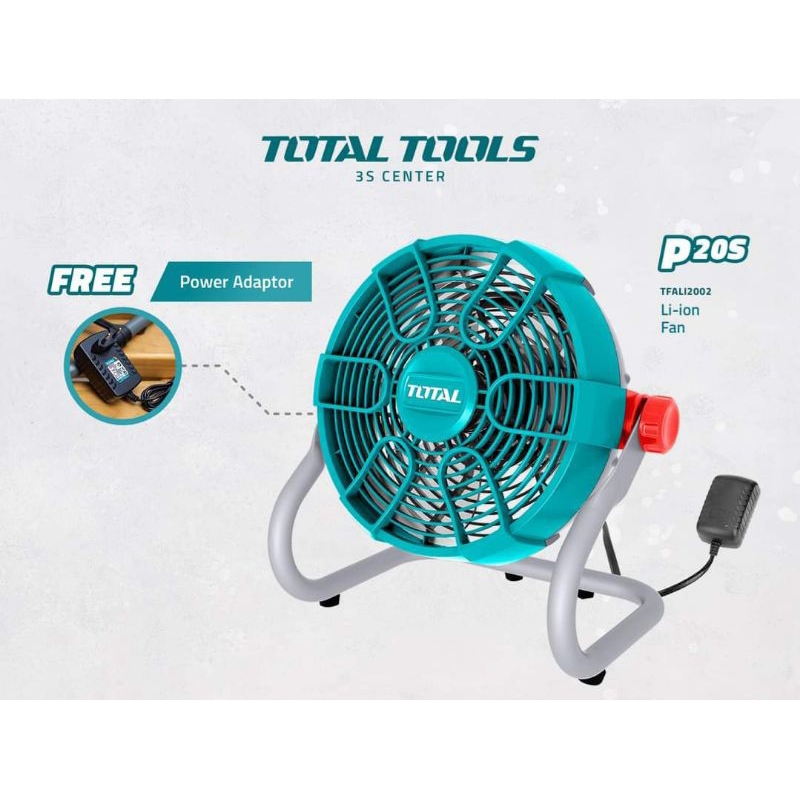 Quạt gió dùng pin 20V (ko pin) có adapter cắm nguồn TOTAL TFALI2002