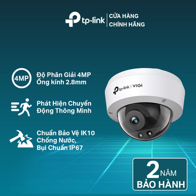 Camera IP CCTV TP-Link VIGI C240I 4MP Hỗ Trợ Hồng Ngoại Ngoài Trời, Phát Hiện Thông Minh