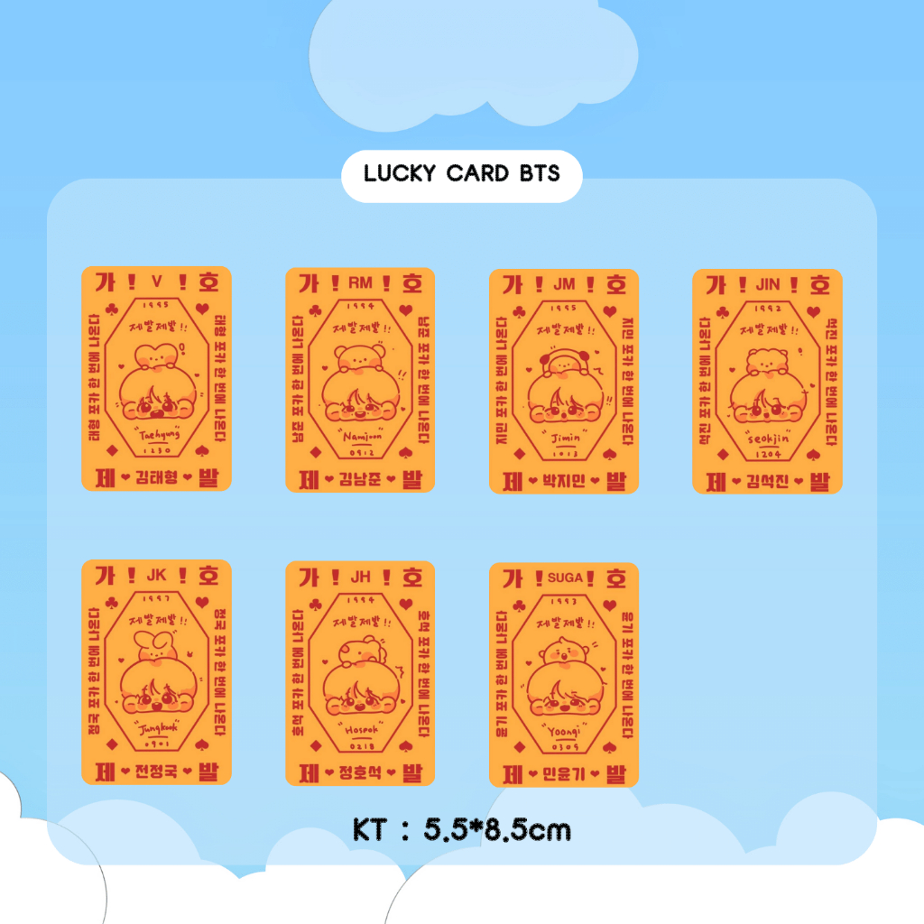 Lucky charm for wishcard - Card bóc bias BTS