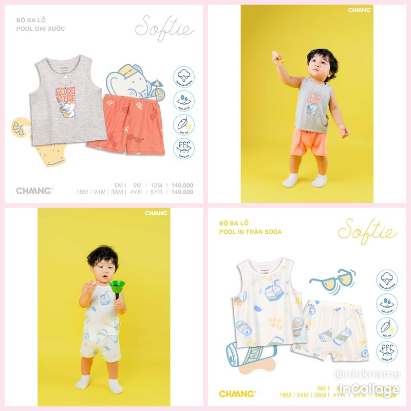 Chaang bộ ba lỗ trẻ em Pool SS2023D06
