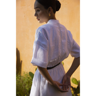 Đầm sơ mi cổ trụ - YV LE & CO
