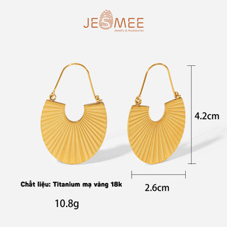 Khuyên tai Raffia JESMEE Dẻ quạt - E6573