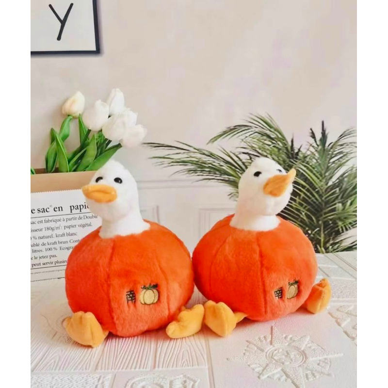 Gấu bông vịt bí ngô. Gấu bông cute cho khách hàng cute =)))