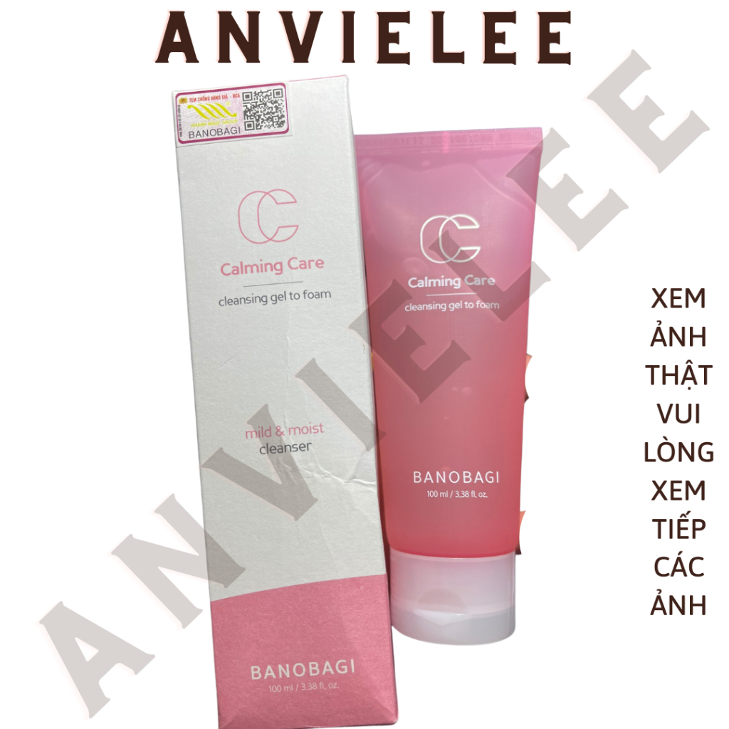 Sữa Rửa Mặt Dưỡng Ẩm Thải Độc Làm Trắng Da Chuyên Sâu Banobagi Calming Care Cleansing Gel To Foam 100ml