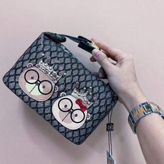 Túi xách bling bling túi xách đeo chéo túi hình hộp sammao & cream bear c1192-2