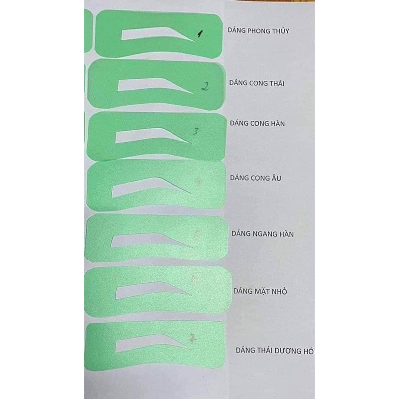 Khuôn mày 7 dáng phong thuỷ và thông dụng