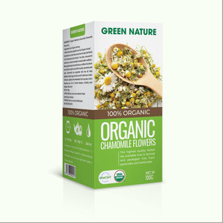 Hoa Cúc La Mã Chamomile Nguyên Bông Hữu Cơ 100g Green Nature