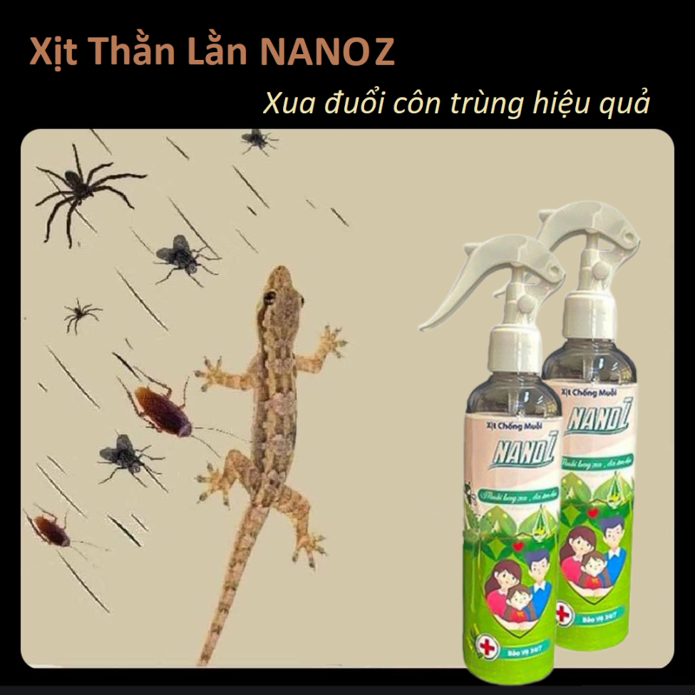 Xịt đuổi thằn lằn NANO , Chai xịt đuổi côn trùng hiệu quả