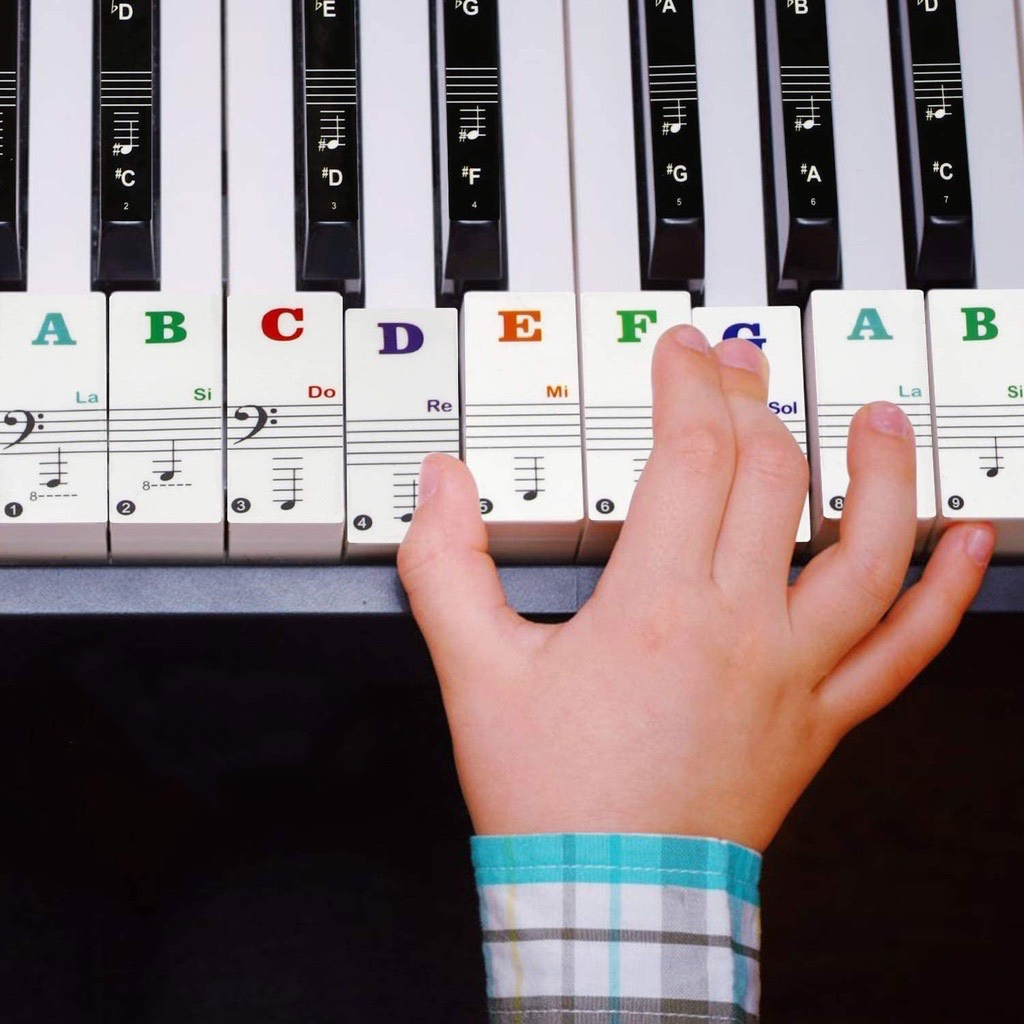 Miếng Dán Nốt Nhạc Bàn Phím Cho Đàn Piano, Organ - Decal, Sticker Đánh Dấu Vị Trí Note Dùng Cho Đàn 88, 61, 54, 49 Phím