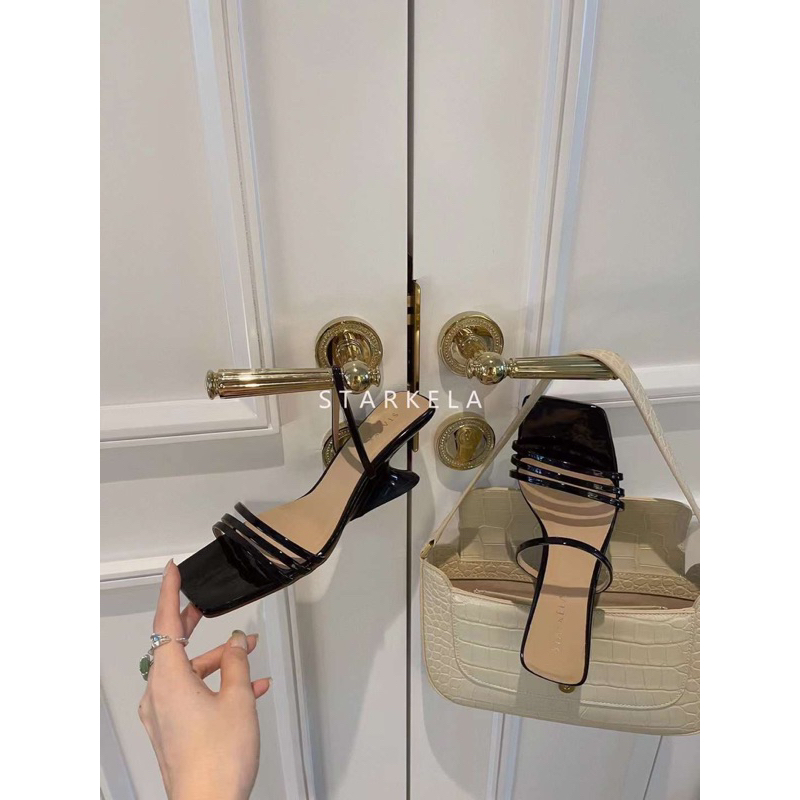 Dép cao gót nữ- Guốc Stakela fullbox siêu chảnh 2 màu