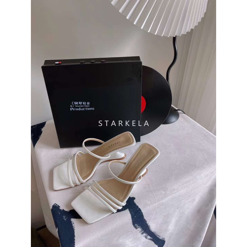 Dép cao gót nữ- Guốc Stakela fullbox siêu chảnh 2 màu