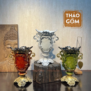 [Giá Tận Xưởng] Bình hoa composite hình lá ( Cắm lông công, hoa lụa...)💯BAO BỂ VỠ💯