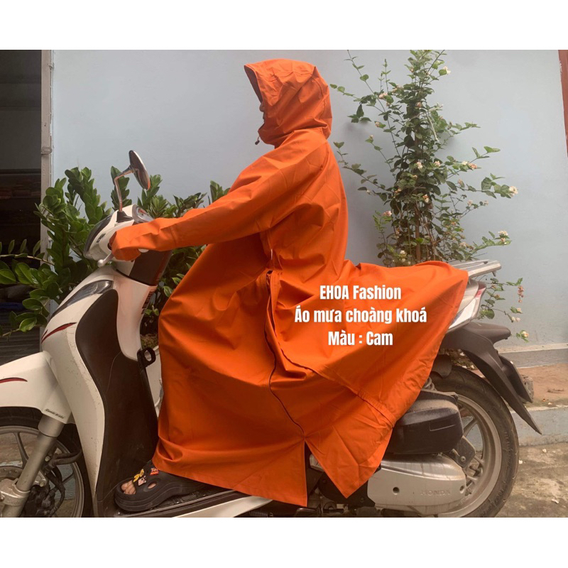 Áo mưa choàng khoá sườn phom to rộng