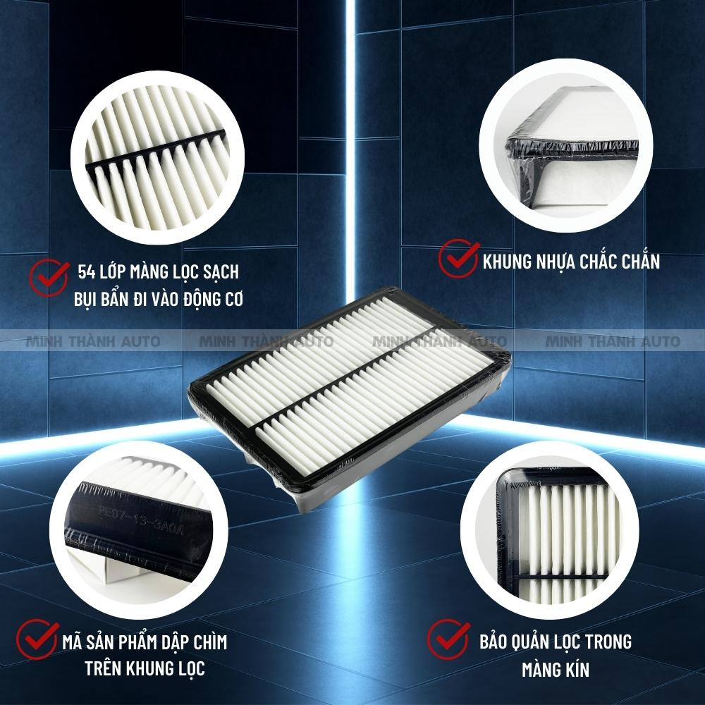 Lọc gió động cơ xe Mazda CX5 , Mazda 6, Mazda 3 2.0L  Mã OEM: PE07133A0A