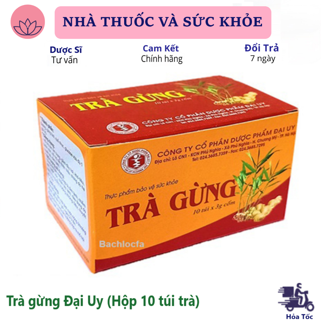 Trà gừng Đại Uy (Hộp 10 túi trà)