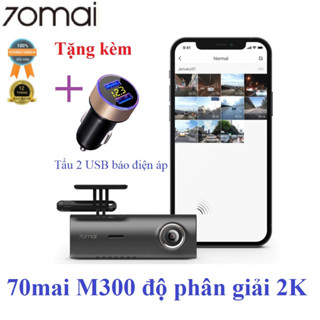  70mai M300 Camera hành trình 70mai Dash Cam độ phân giải 2K TẶNG tẩu 2 USB điện áp BH 1 năm 