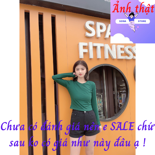 Áo phông nữ thun cotton croptop chất đẹp dáng ôm body dài tay Hàn quốc cao cấp sang chảnh siêu mềm mịn thoáng khí AP4