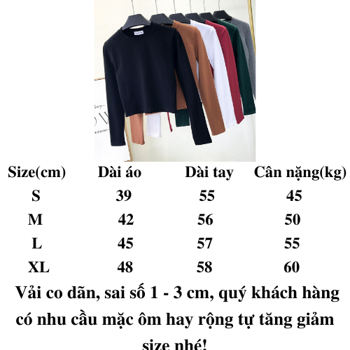 Áo phông nữ thun cotton croptop chất đẹp dáng ôm body dài tay Hàn quốc cao cấp sang chảnh siêu mềm mịn thoáng khí AP4