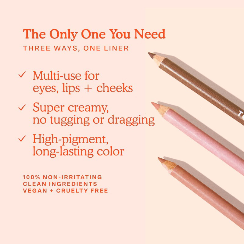 Chì kẻ đa năng Tower 28 Beauty OneLiner Lip Liner + Eyeliner + Cheek Pencil