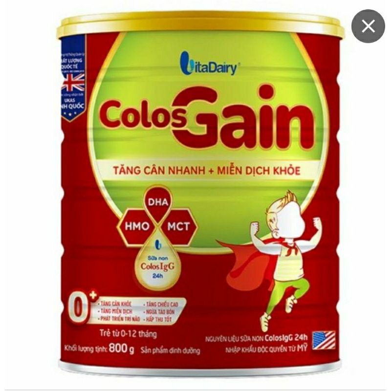 (Tích xu đổi quà) Sữa colos Gain 0+ 800g Date 2026
