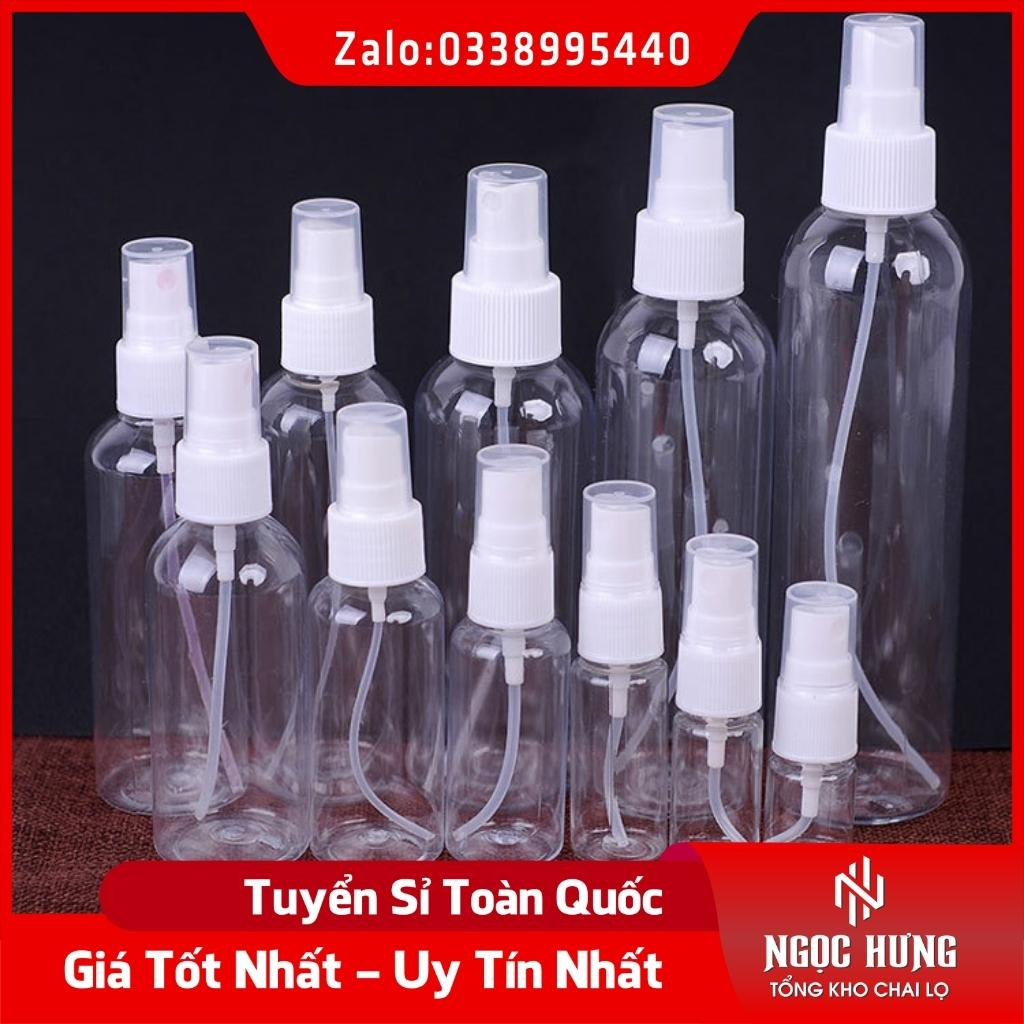 Chai Xịt Phun Sương ♥️ Chai Nhựa Pet 20ML/30ML/50ML/100ML Chiết Mỹ Phẩm Du Lịch, Gel, Nước Rửa Tay, Nước Tẩy Trang