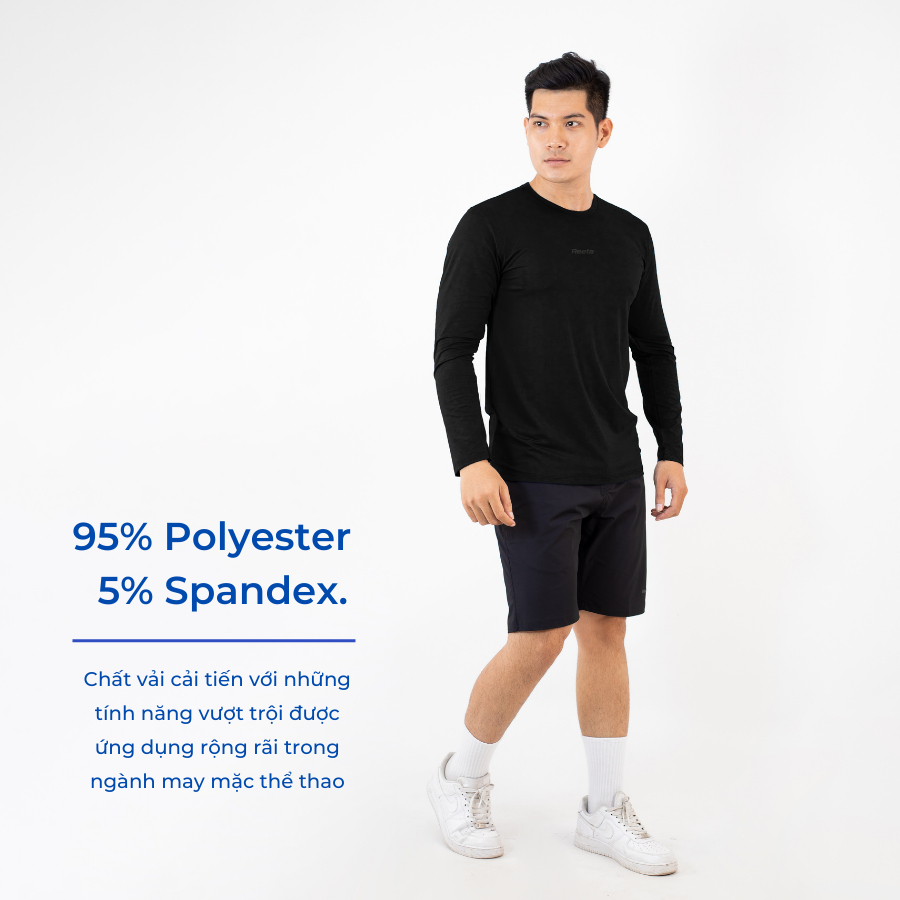 Áo Giữ Nhiệt Tay Dài Thể Thao Nam Reeta Trơn Basic Giữ Nhiệt,Chống Nắng Vải Co Giãn Thoáng Mát - A2217