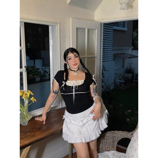 [Bigsize 55-100kg] Áo croptop phối ren