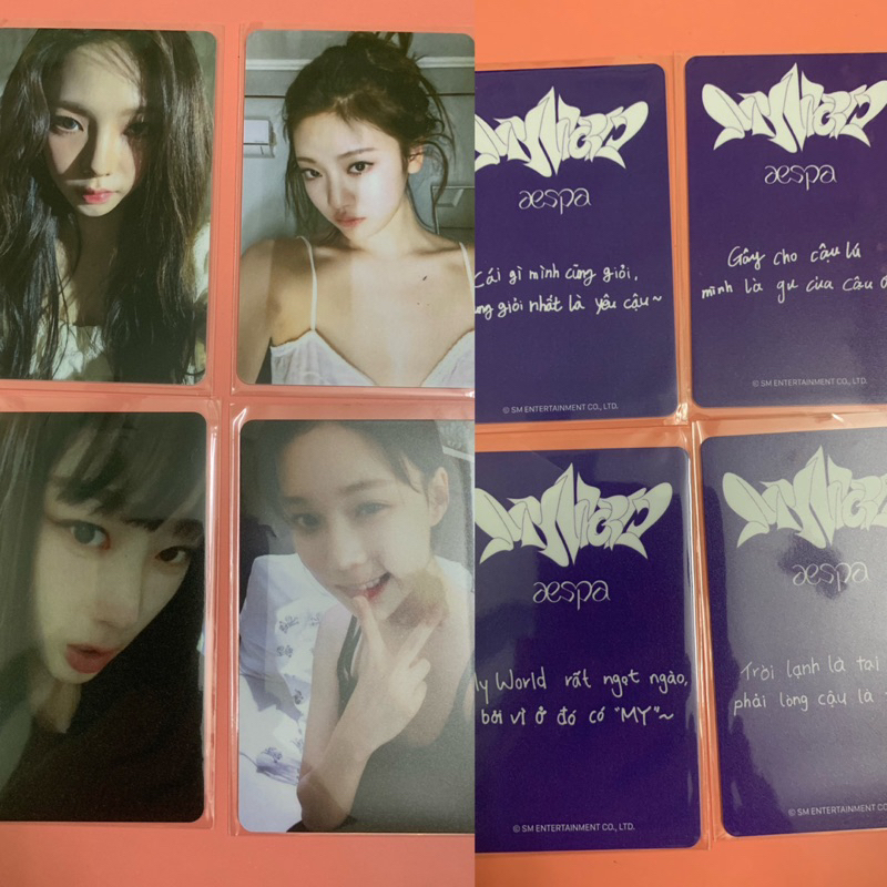 [Hot🔥Official] Card pob aespa MY WORLD Bandina backcard tiếng Việt siêu xinh (đọc kĩ mô tả sản phẩm)