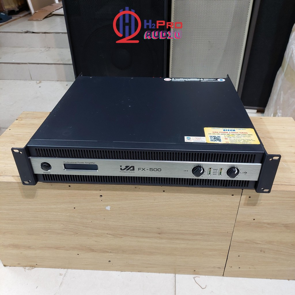 Cục Đẩy Công Suất 2 Kênh JA FX-500 Chính Hãng, 1500W-20 Sò Toshiba-Nguồn Xuyến-Kéo Khoẻ 2 Đôi Full 40