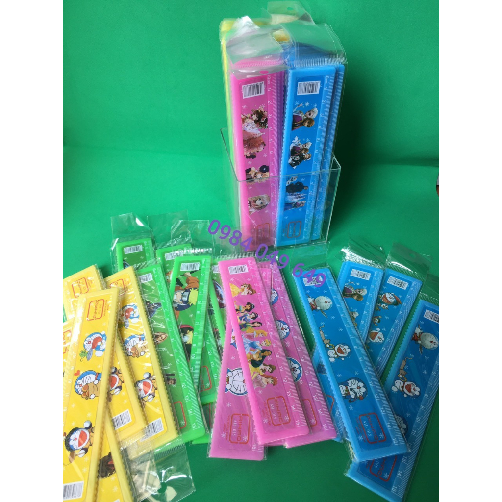 Thước kẻ dài 15cm các nhân vật hoạt hình