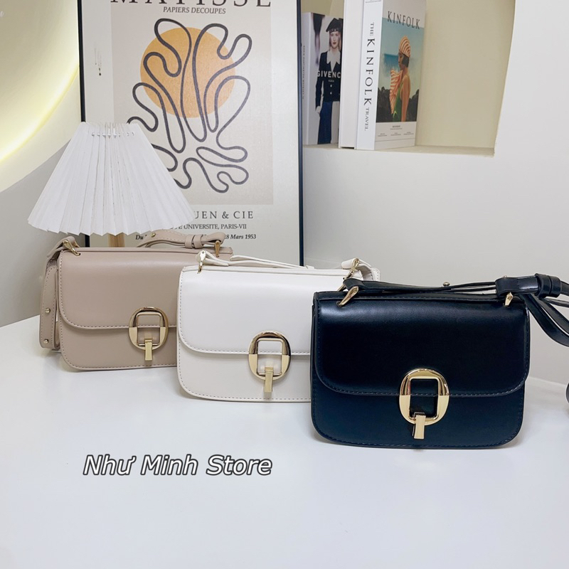 Túi đeo chéo nữ khoá chữ Q