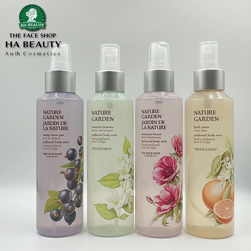 Xịt dưỡng thể hương nước hoa The Face Shop NATURE GARDEN perfumed body mist 155ml