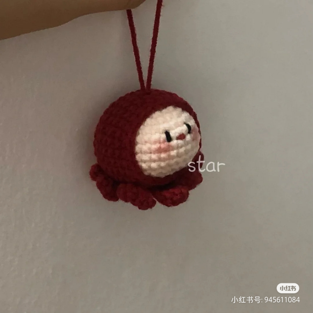 Móc khóa len handmade bạch tuộc đáng yêu TiemhoaTnhi