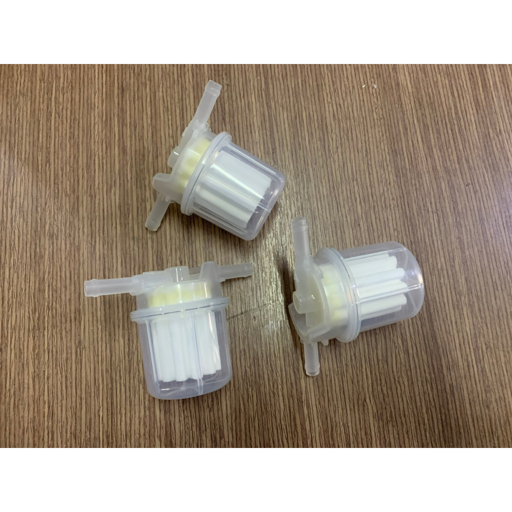 LỌC XĂNG BẰNG NHỰA CAO CẤP 2 ĐẦU THẲNG 8mm, BẮT CHO XE SUZUKI, XE BA GÁC, XR MÁY CHẾ.