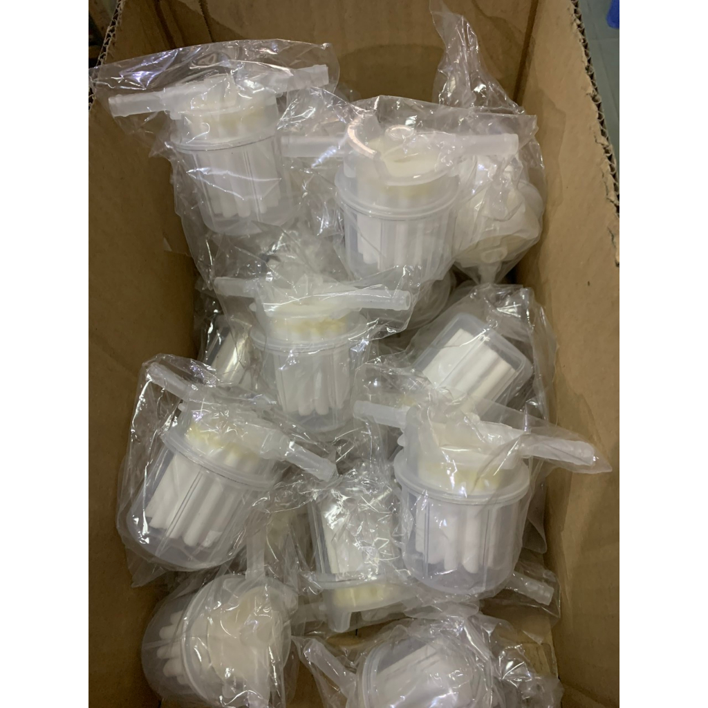 LỌC XĂNG BẰNG NHỰA CAO CẤP 2 ĐẦU THẲNG 8mm, BẮT CHO XE SUZUKI, XE BA GÁC, XR MÁY CHẾ.