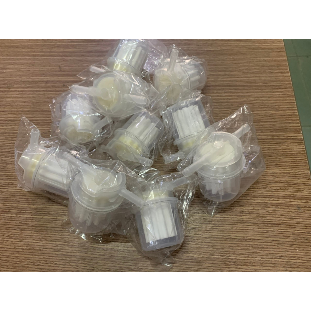 LỌC XĂNG BẰNG NHỰA CAO CẤP 2 ĐẦU THẲNG 8mm, BẮT CHO XE SUZUKI, XE BA GÁC, XR MÁY CHẾ.