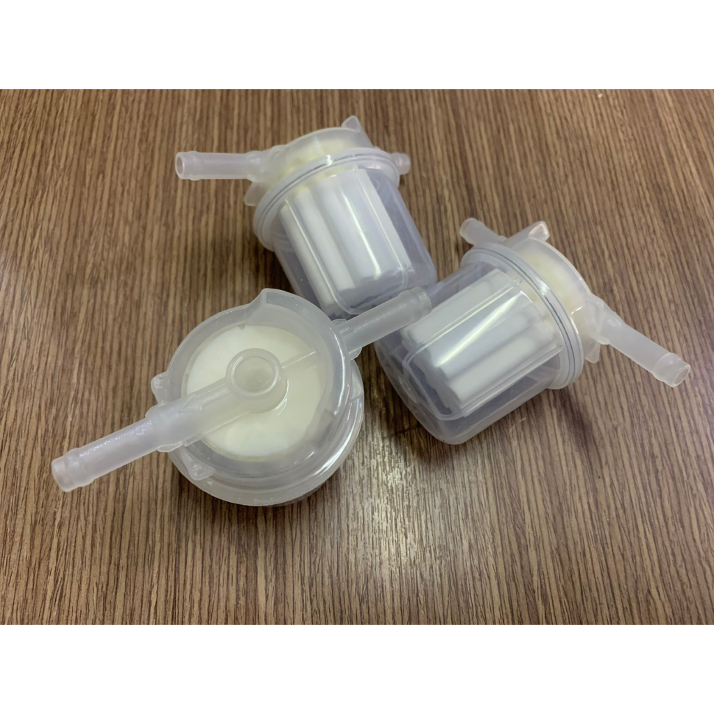 LỌC XĂNG BẰNG NHỰA CAO CẤP 2 ĐẦU THẲNG 8mm, BẮT CHO XE SUZUKI, XE BA GÁC, XR MÁY CHẾ.