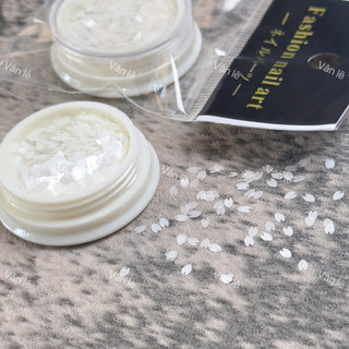 Phụ kiện cánh hoa sakura Trắng gắn móng nail