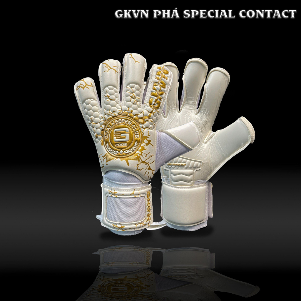 Găng Tay Thủ Môn GKVN Phá Special Contact Trắng
