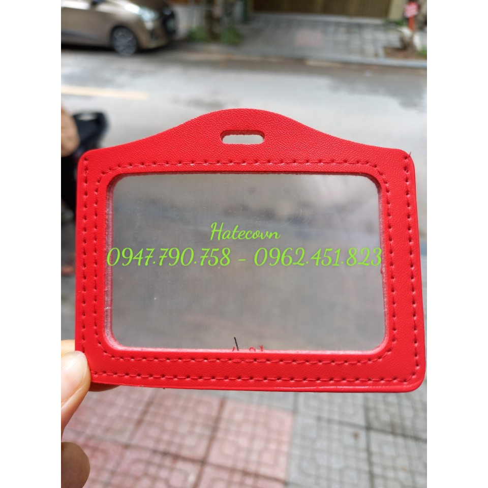 MẶT THẺ DA ĐỎ 2 MẶT NGANG - BAO ĐEO THẺ DA - 1 MẶT NGANG, DỌC HÀNG ĐẸP LOẠI 1