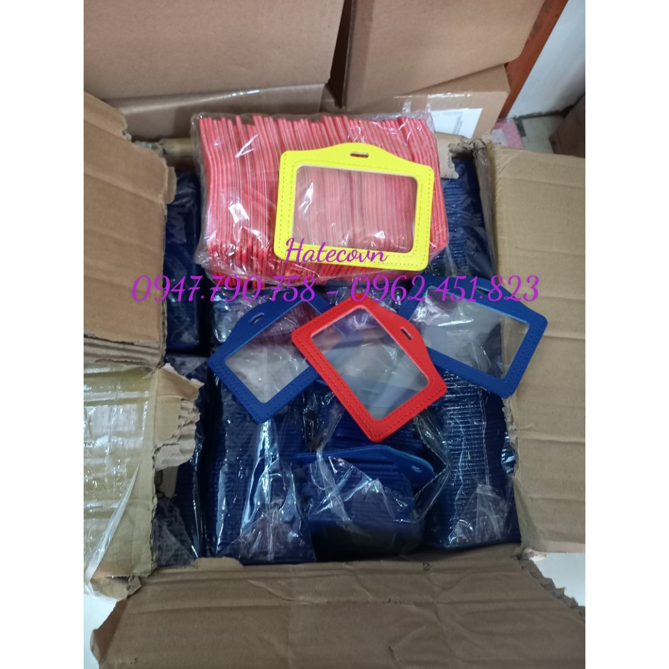 MẶT THẺ DA ĐỎ 2 MẶT NGANG - BAO ĐEO THẺ DA - 1 MẶT NGANG, DỌC HÀNG ĐẸP LOẠI 1