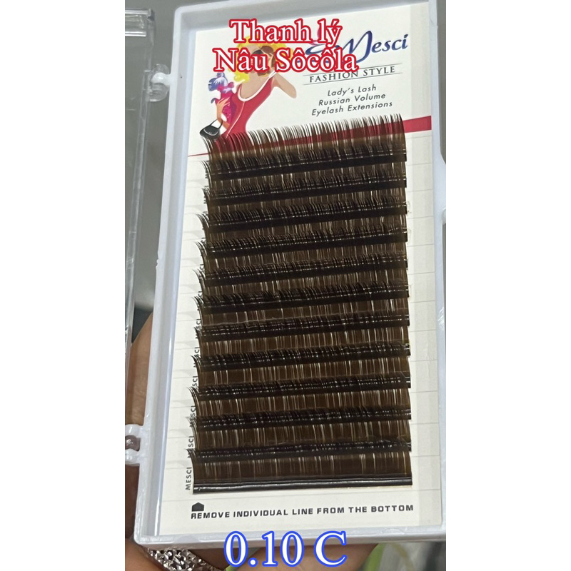 Thanh lý- Mi nối Mesci Nâu Đất & Layer màu Nâu 0.10 -0.07 nhiều tone màu