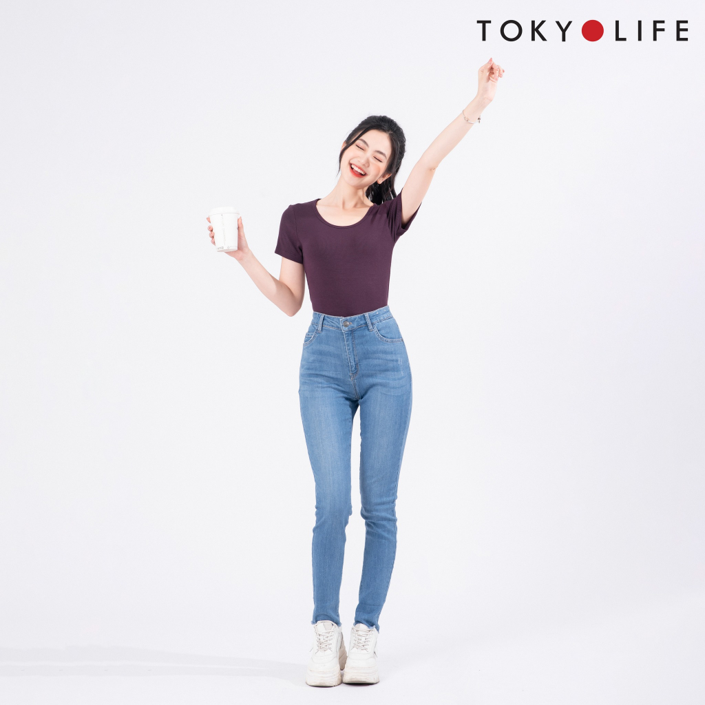 Áo T-Shirt NỮ cổ tròn dáng ôm TOKYOLIFE C9TSH503M