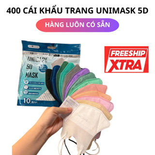 Khẩu trang 5D Unicare quai thun khẩu trang y tế kháng khuẩn dày 3 lớp